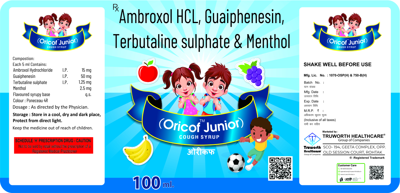 Truworth Oricof Junior (Cough Syrup) - Cas No: 117976-89-3