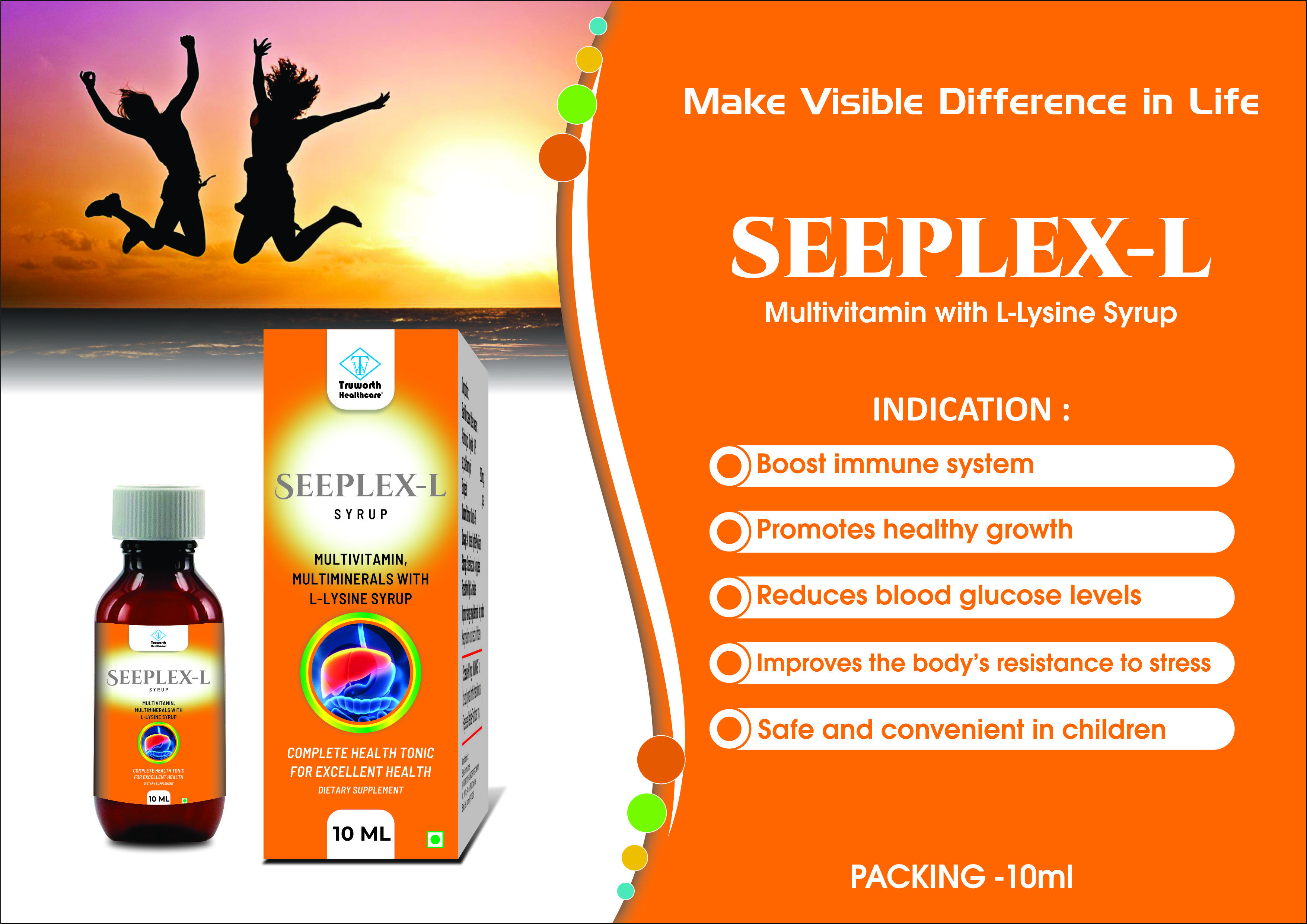 Truworth Seeplex L Multivitamin Syrup - Age Group: For Adults