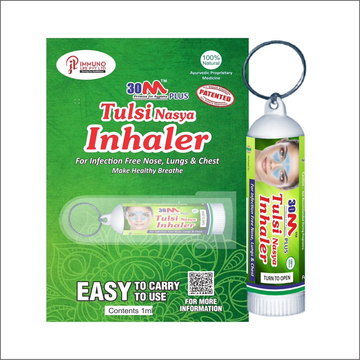 Tulsi Nasya Inhaler Ash %: 10%