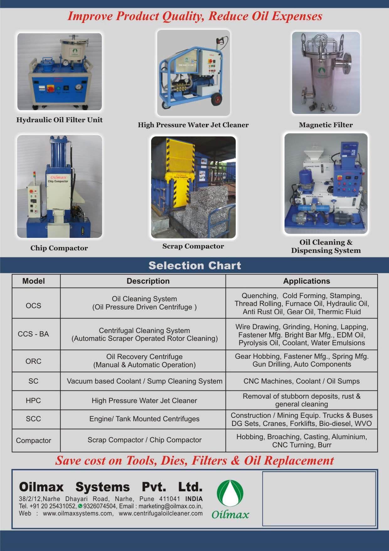 Oil Filtration System - Color: Blue