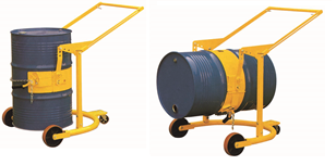 Drum Lifter - Steel Construction, 300 Kg Load Capacity | 210 Liter Size, 900 mm Height, 572 mm Diameter, Swivel Wheels