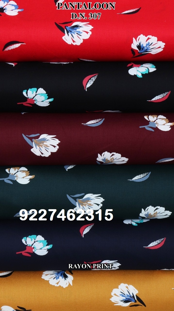 Rayon Printed Fabric - 17kg Quality, 97m Length, 56+ Width, 170 Gsm | Ideal For Kurtis, Palazzos, And Nighties, Plain Style With Printed Texture