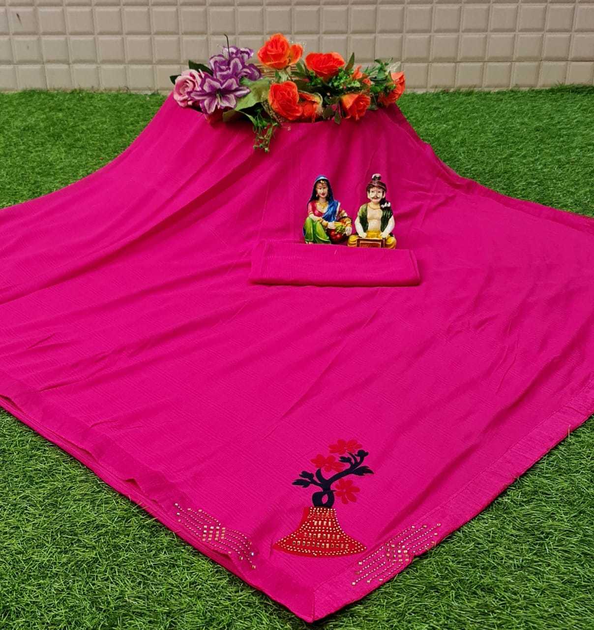 Saree Collection - Georgette Material, Casual Dress Type, Beautiful Plain Colors | Breathable, Washable, Customized Logo, Available In Bulk