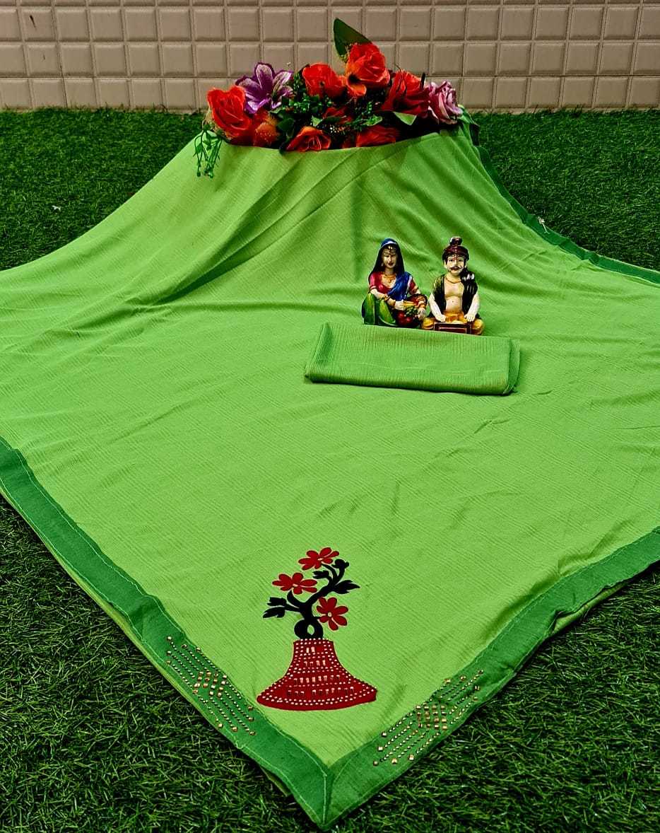 Saree Collection - Georgette Material, Casual Dress Type, Beautiful Plain Colors | Breathable, Washable, Customized Logo, Available In Bulk