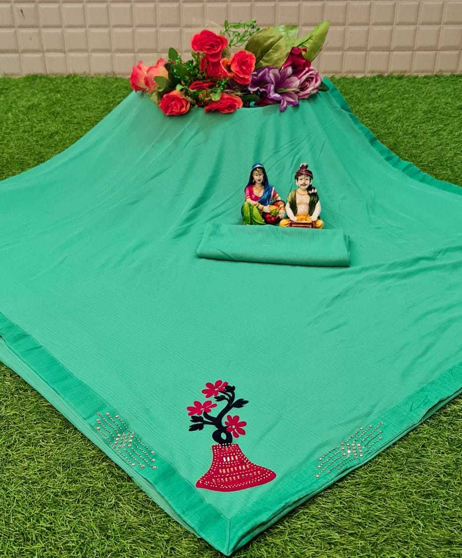 Saree Collection - Georgette Material, Casual Dress Type, Beautiful Plain Colors | Breathable, Washable, Customized Logo, Available In Bulk