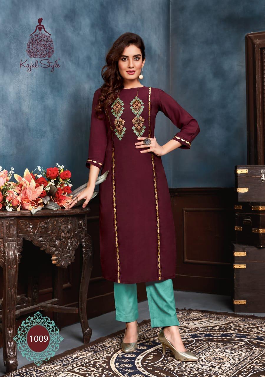 Dry Cleaning Fashion Saga Vol 1 Muslin With Khatli Work Kurti With Pent
