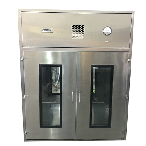 Stainless Steel L Shape Dynamic Pass Box - Color: White- Silver