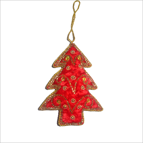 Red Christmas Decorative Zari