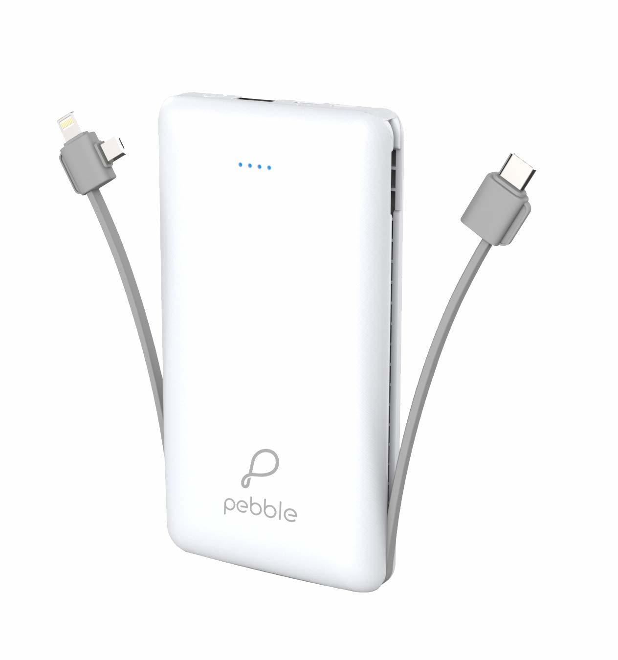 Black | White Pebble Ace+ Max 20000 Mah Power Bank