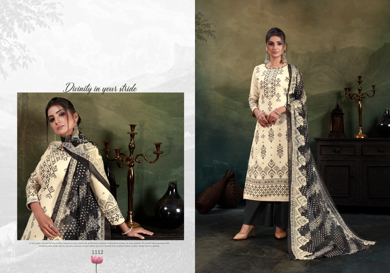 Ragini Pashmina Printed Suits - Pure Pashmina With Mirror Work, Pure Bemberg Dupatta | Washable, Suitable For All Seasons