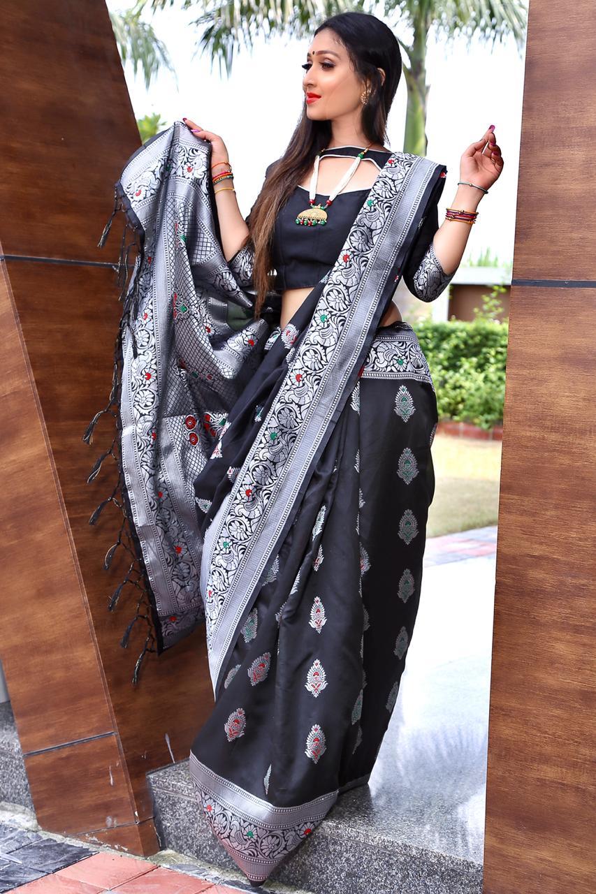 Multi Colour Soft Silk With Beautiful Saree