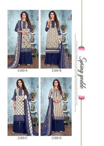 Season Pashmina Printed Plazzo Suits - Color: As Per Catalogue