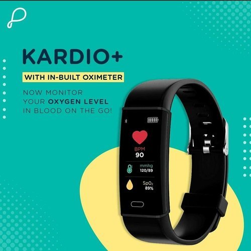 Black Pebble Kardio + Fitness Tracker With Heart Rate And Bp Monitoring