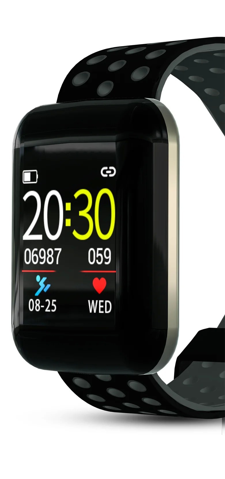 Black Pebble Impulse Fitness Tracker With Heart Rate And Bp Monitoring
