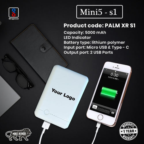 मिनी 5एस1 पावर बैंक 5000 एमएएच