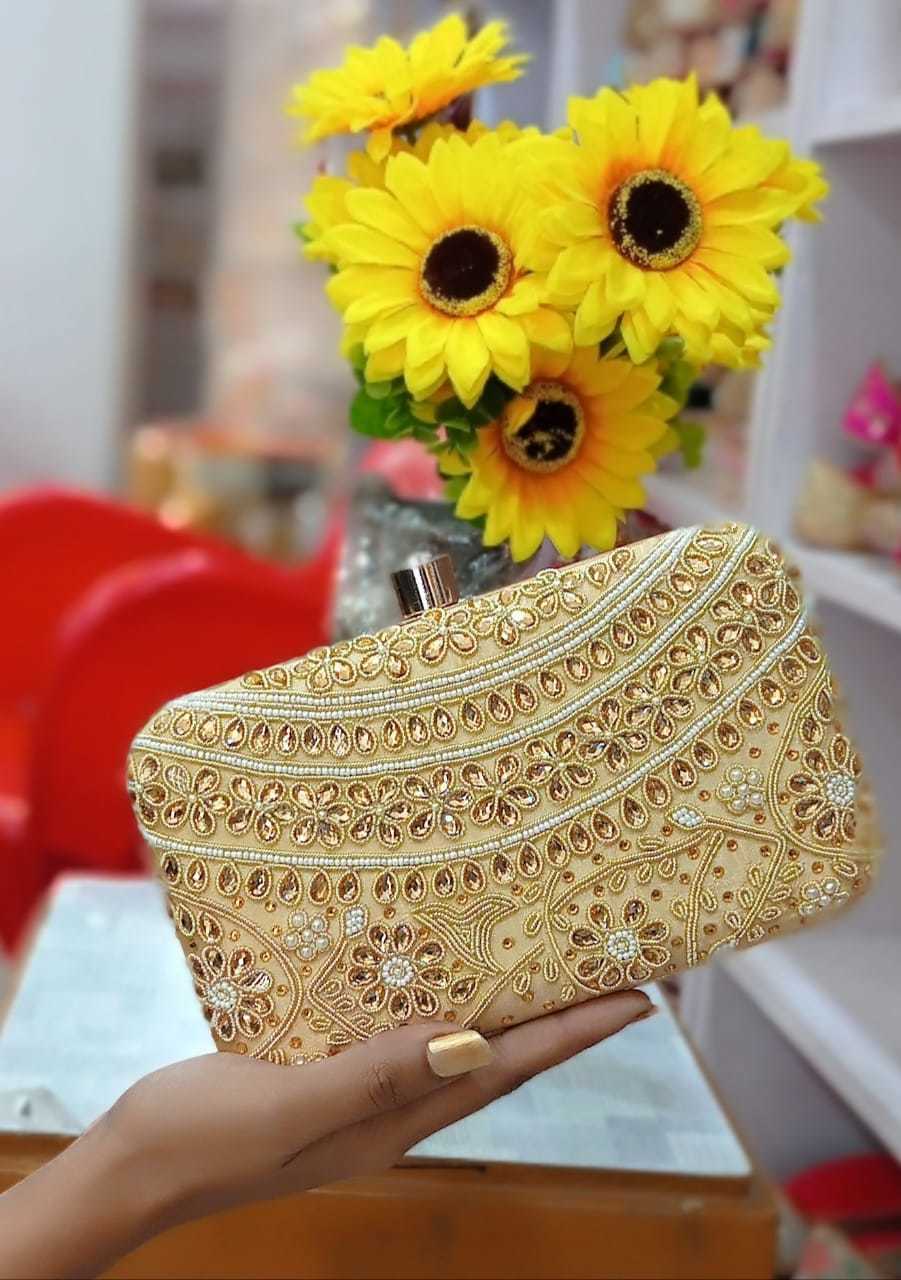 Majenta Embroidered Clutch