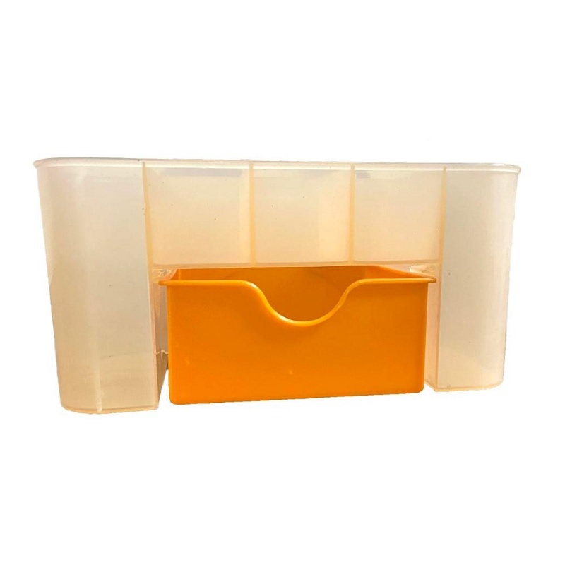 Desktop Storage Organizer - Plastic, 21 X 10.5 X 10 Cm Dimensions | Features Random Shade, Drawer For Enhanced Organization