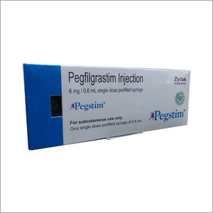 Pegfilgrastim Injection - Glass Vial, 6 mg x 0.6 mL, Subcutaneous Route | Convenient Dosage, Fast-Acting, Reduces Infection Risk, Single-Dose Vial, Stimulates Neutrophils