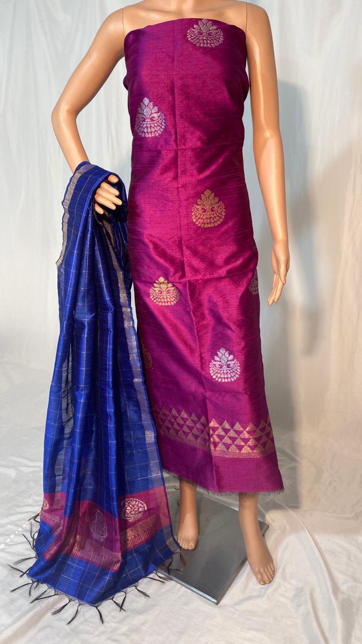 Indian Beautifull Poly Dupion Raw Silk Kurti