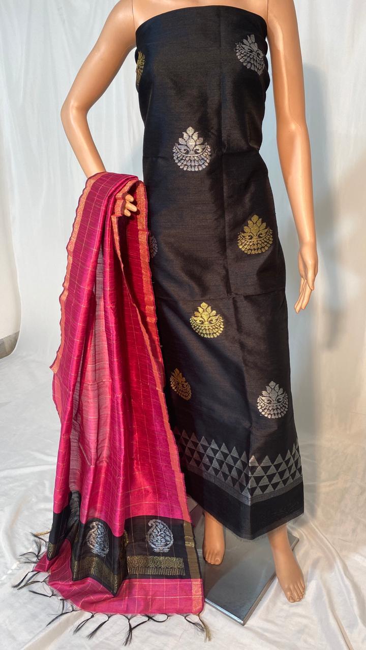 Indian Beautifull Poly Dupion Raw Silk Kurti