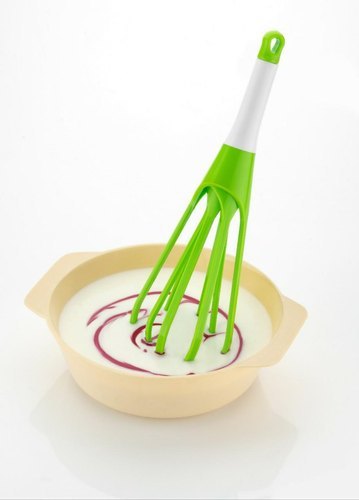 Foldable Plastic Whisk Beater - Plastic, 29x8x4 Cm | Rust Resistant, Non-stick, Dishwasher Safe, Easy To Clean & Store, Ideal For Kitchen Use