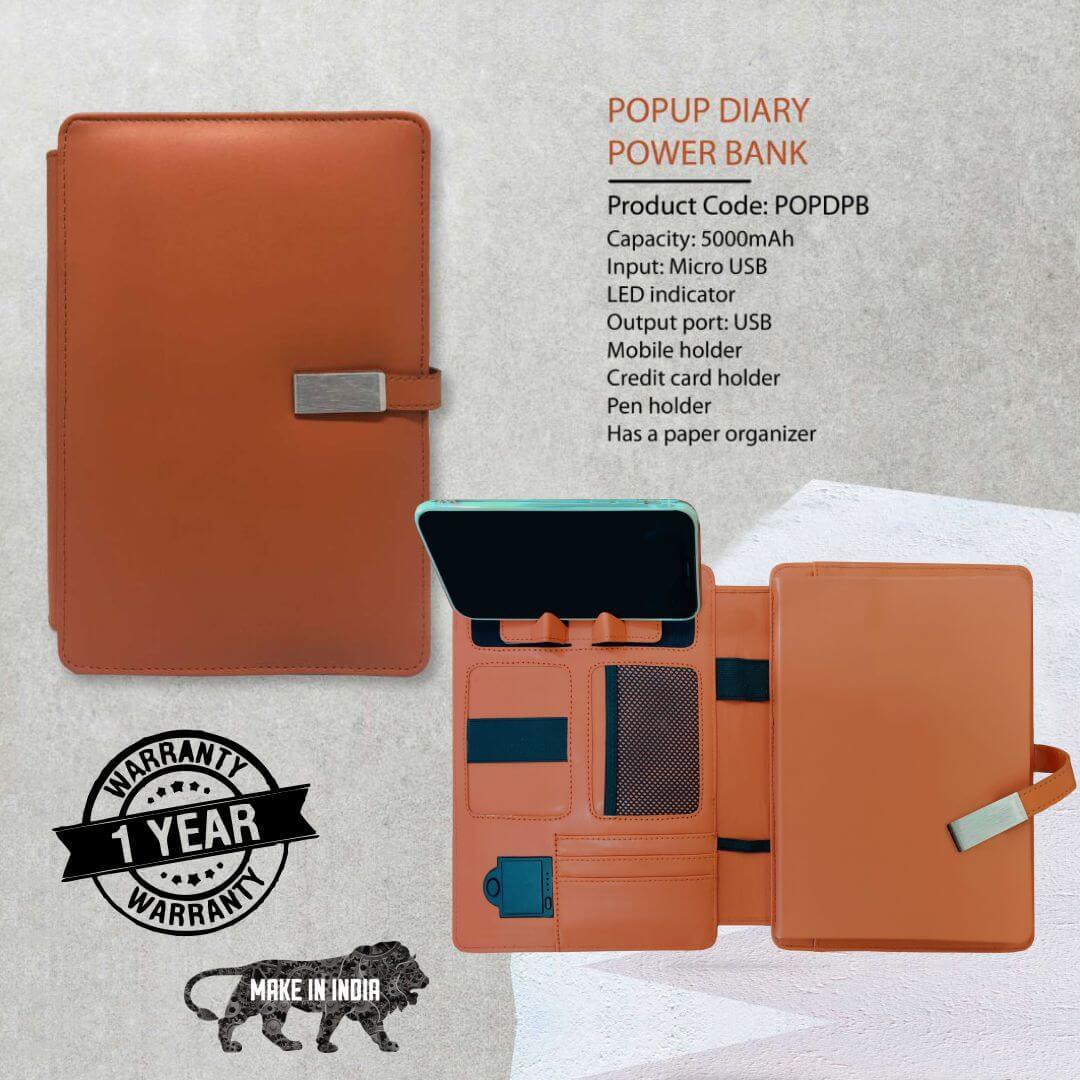 Pop Up Diary Power Bank 5000mah
