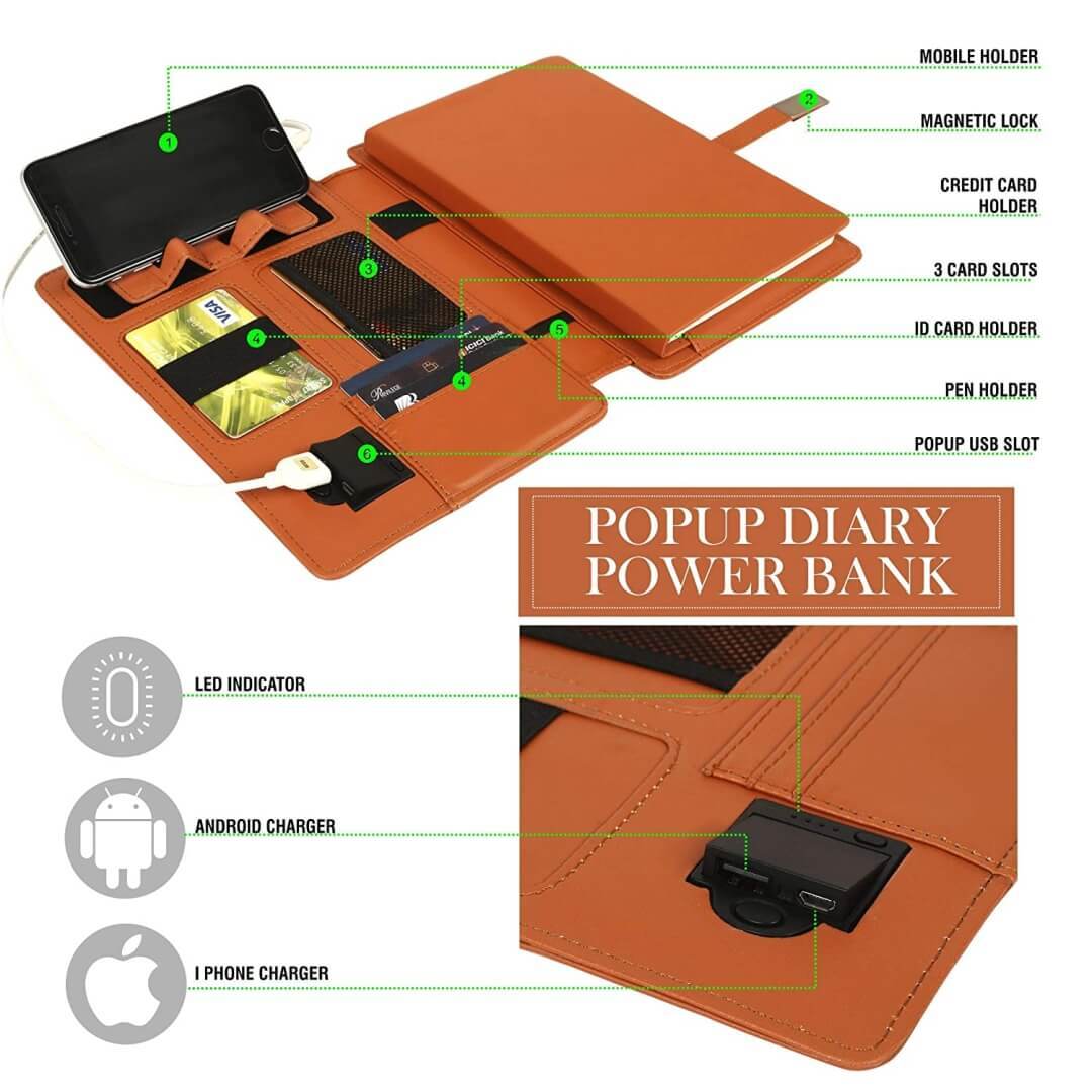 Pop Up Diary Power Bank 5000mah