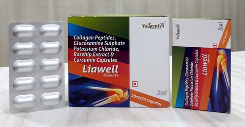 Collagen Peptides,Glucosamine Sulphate,Potassium Chloride,Rosehip Extract & Curcumin 95%