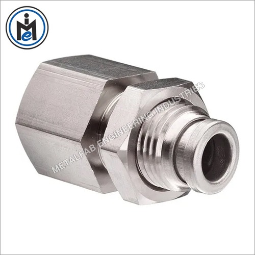 Tube Bulkhead Connector - Stainless Steel, Round Design | Silver Finish, Warranty Included