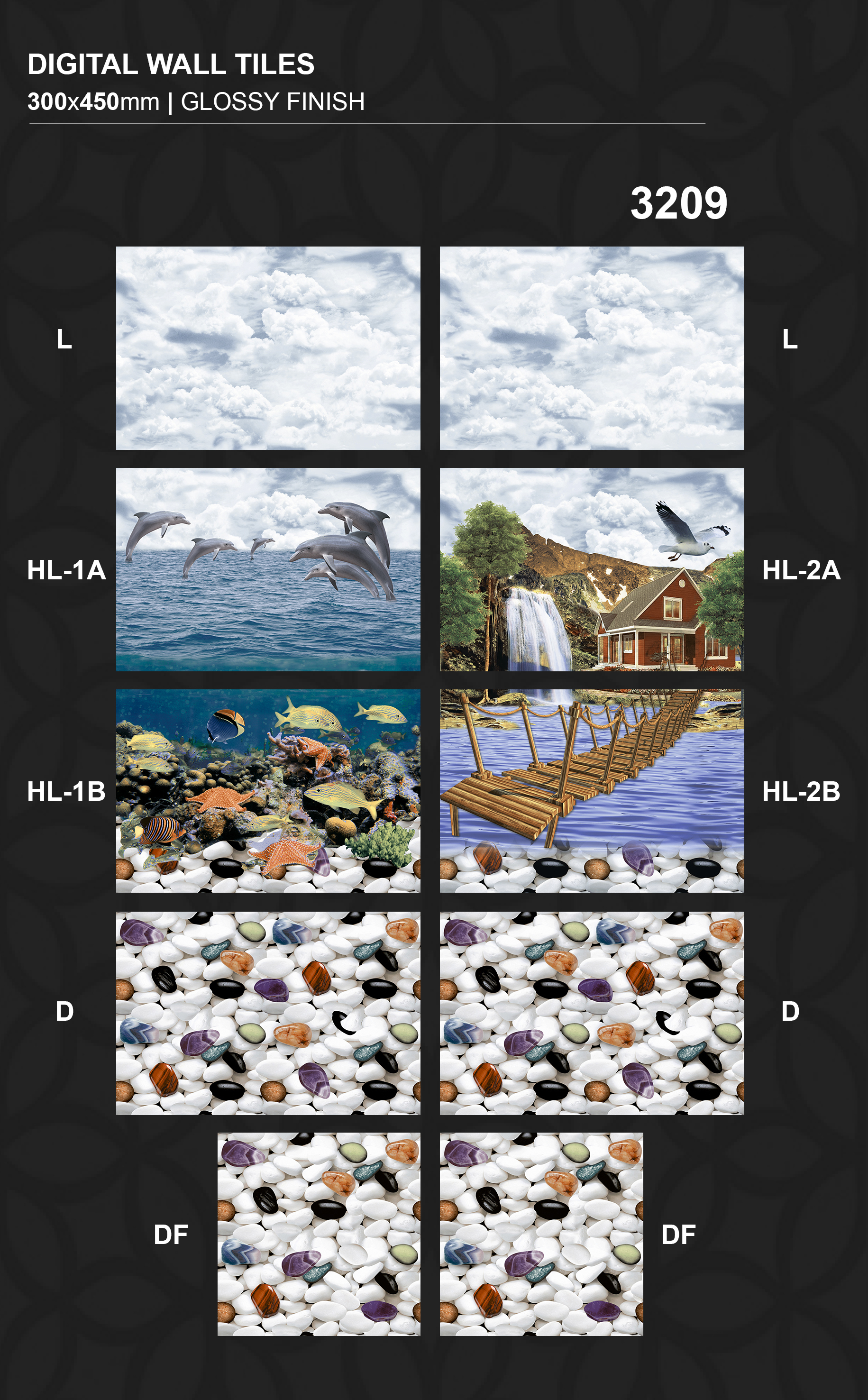 Ceramic Wall Tiles - 300x450mm, Glossy Glazed Finish | Multi-color, Acid-resistant, Heat Insulation, Aaa Grade, Rectangle Shape, Polished Surface, Wear-resistant, 8mm Thickness