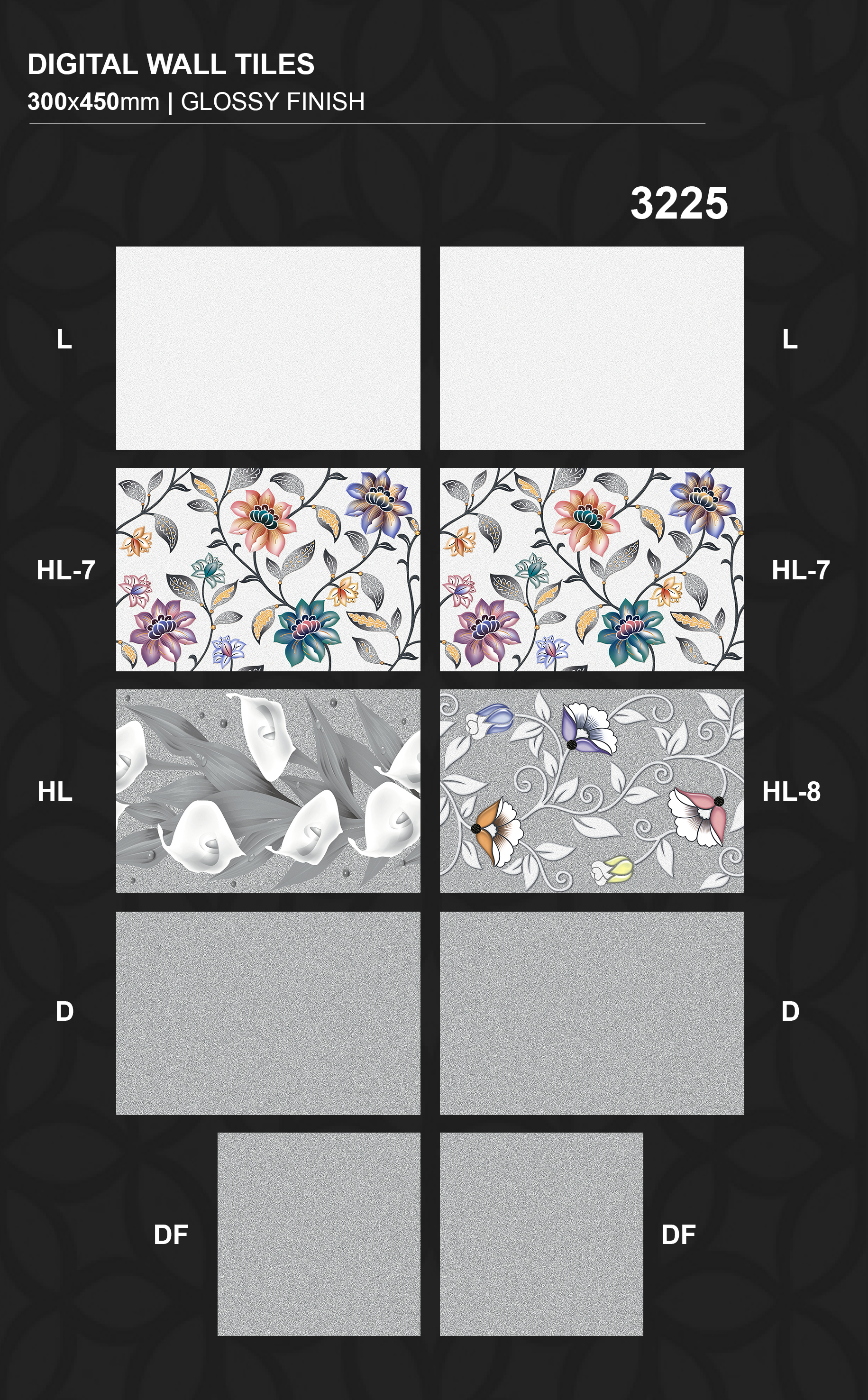 Any Color Latest Design 30 X 45cm Ceramic Wall Tiles