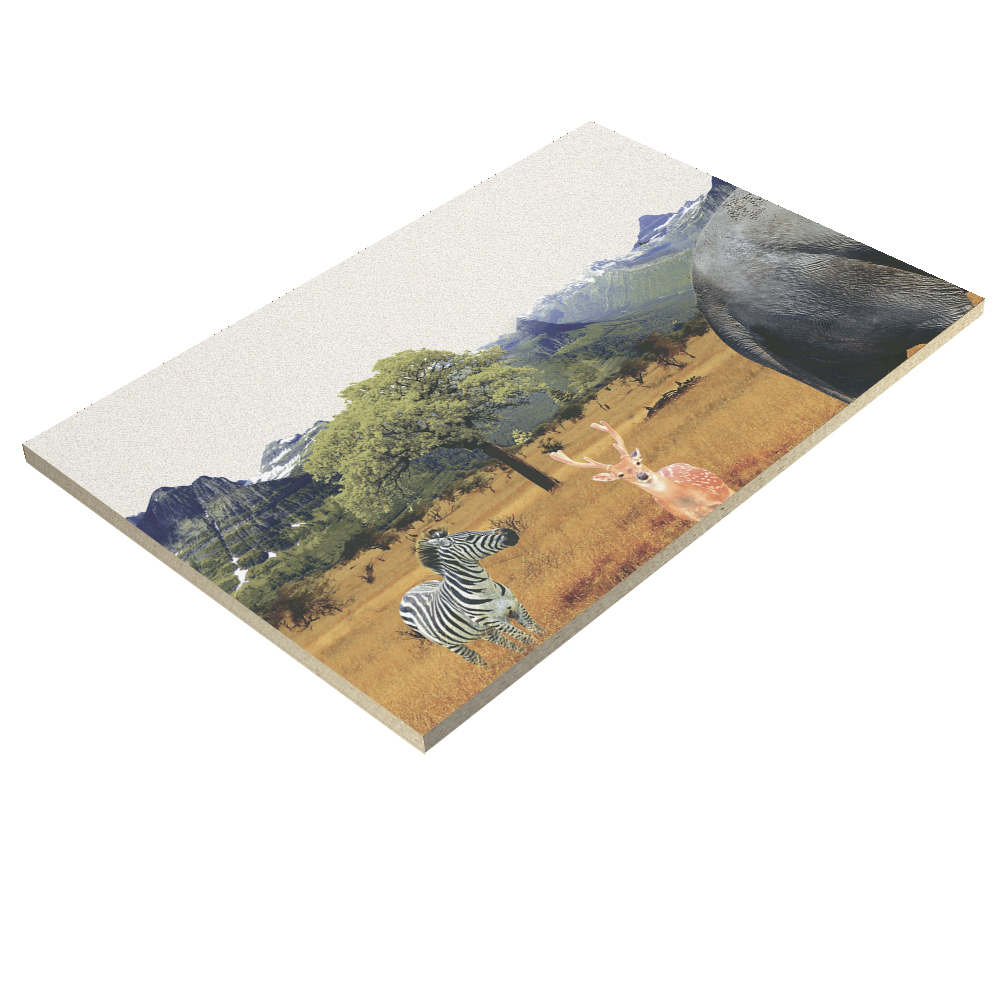 Digital Printed Glazed Ceramic Wall Tiles - 12x18 Inches, Multi-color | Acid-resistant, Heat Insulation, Wear-resistant, Polished Surface, 8mm Thickness