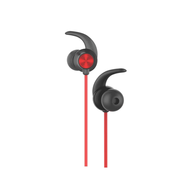 Black & Red Pebble Zest Active Wired Earphones