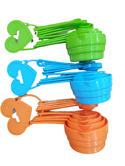 8 Pcs Measuring Spoon Set - Plastic, 16 X 12 X 9 Cm, Random Colors | Essential Kitchen Tool For Accurate Ingredient Measurement