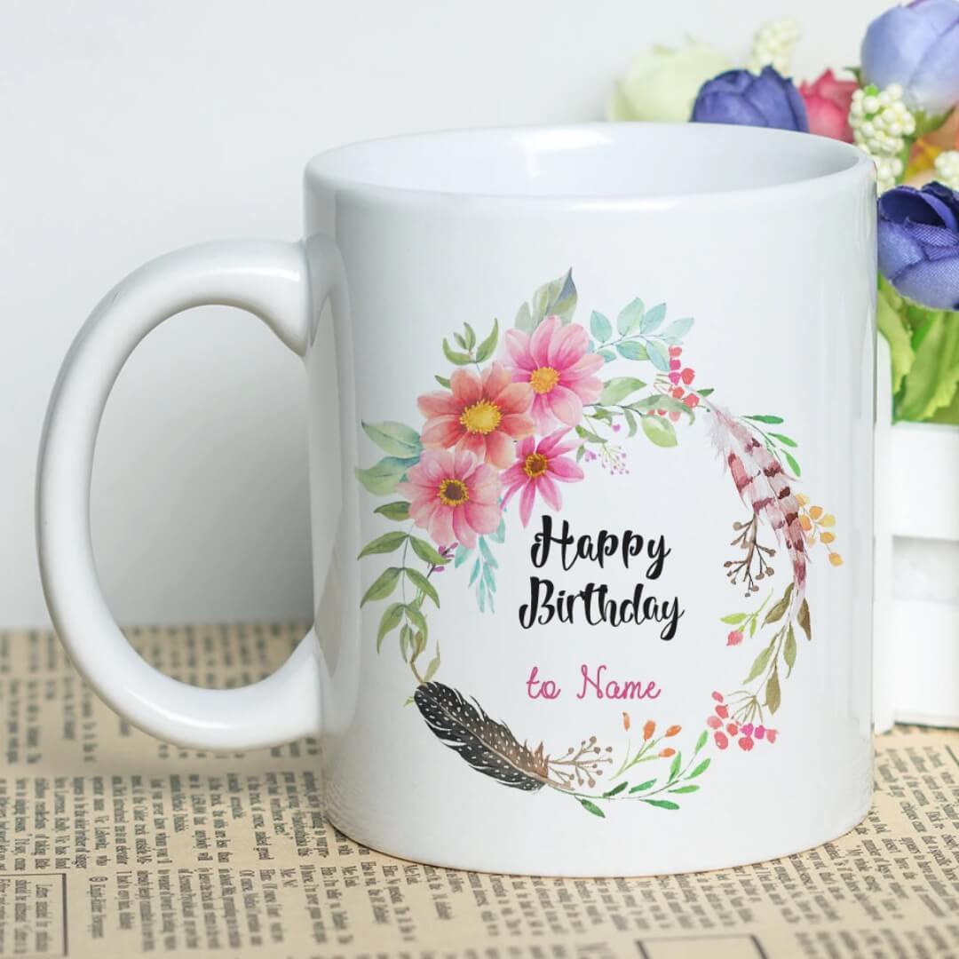 White Ceramic Coffee Mug - Super Ceramic Material, Multicolor | Lead-free, Microwave & Dishwasher Safe, Sturdy Design, Perfect Grip Handle
