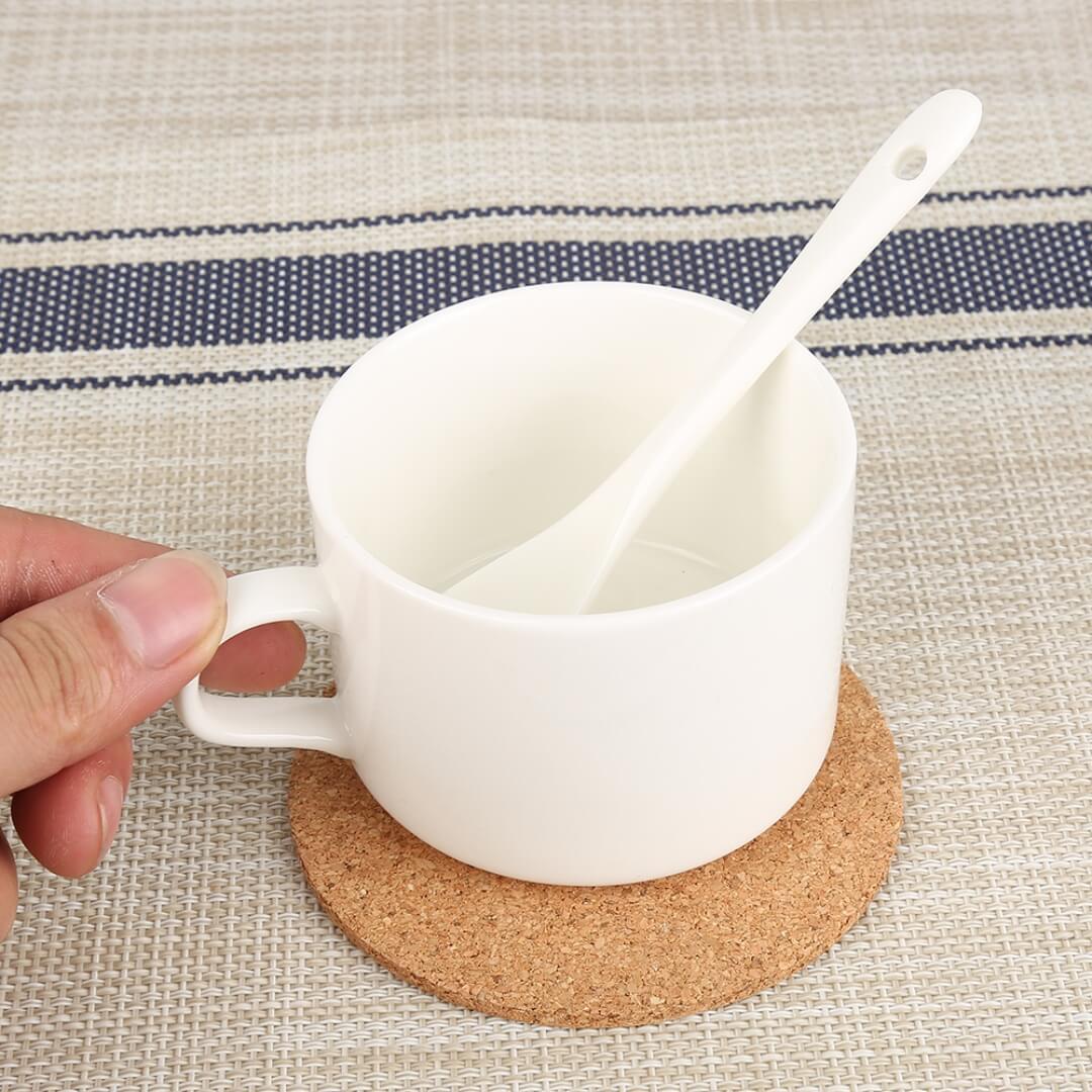 Catchable Cork Coasters - Durable Absorbent Material, Set Of 12 Round Coasters For Drink Protection And Rustic Home Decor