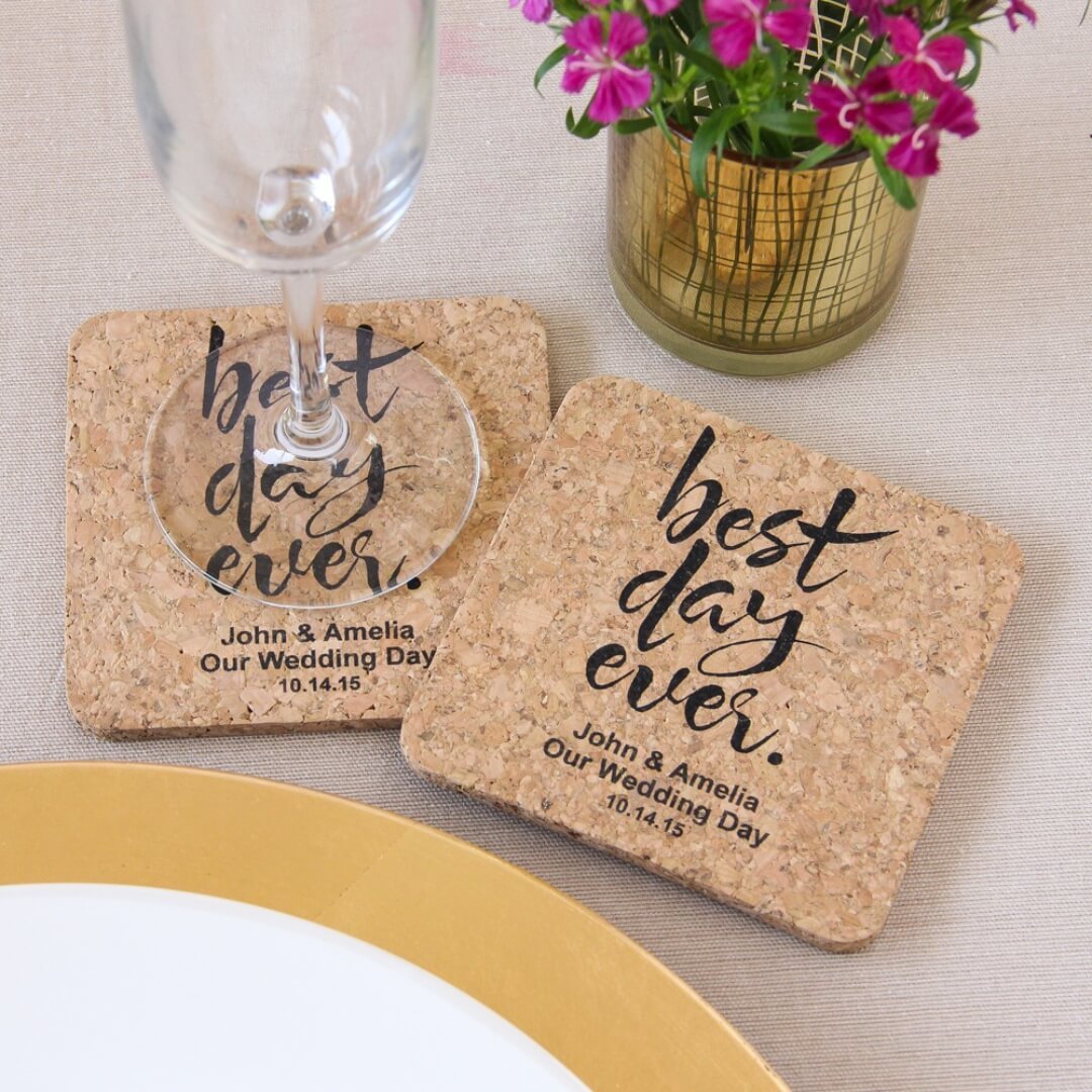 Catchable Cork Coasters - Durable Absorbent Material, Set Of 12 Round Coasters For Drink Protection And Rustic Home Decor