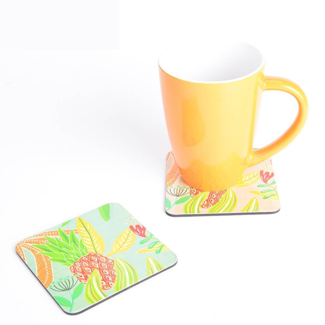Foam Coaster - Foam Material 4 X 4-inch Square Size | Unique Artwork Stain-resistant Non-slip Durable Design For Various Drinks
