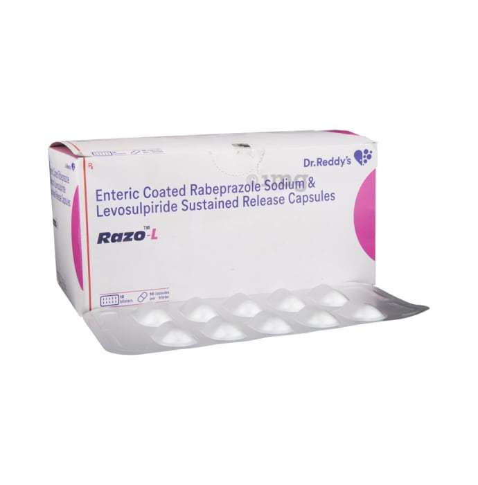 Rabeprazole & Levosulpiride Capsule - 20mg Rabeprazole & 75mg Levosulpiride, Effective Relief For Irritable Bowel Syndrome, Indigestion, Mental Disorders, Frequent Heartburn