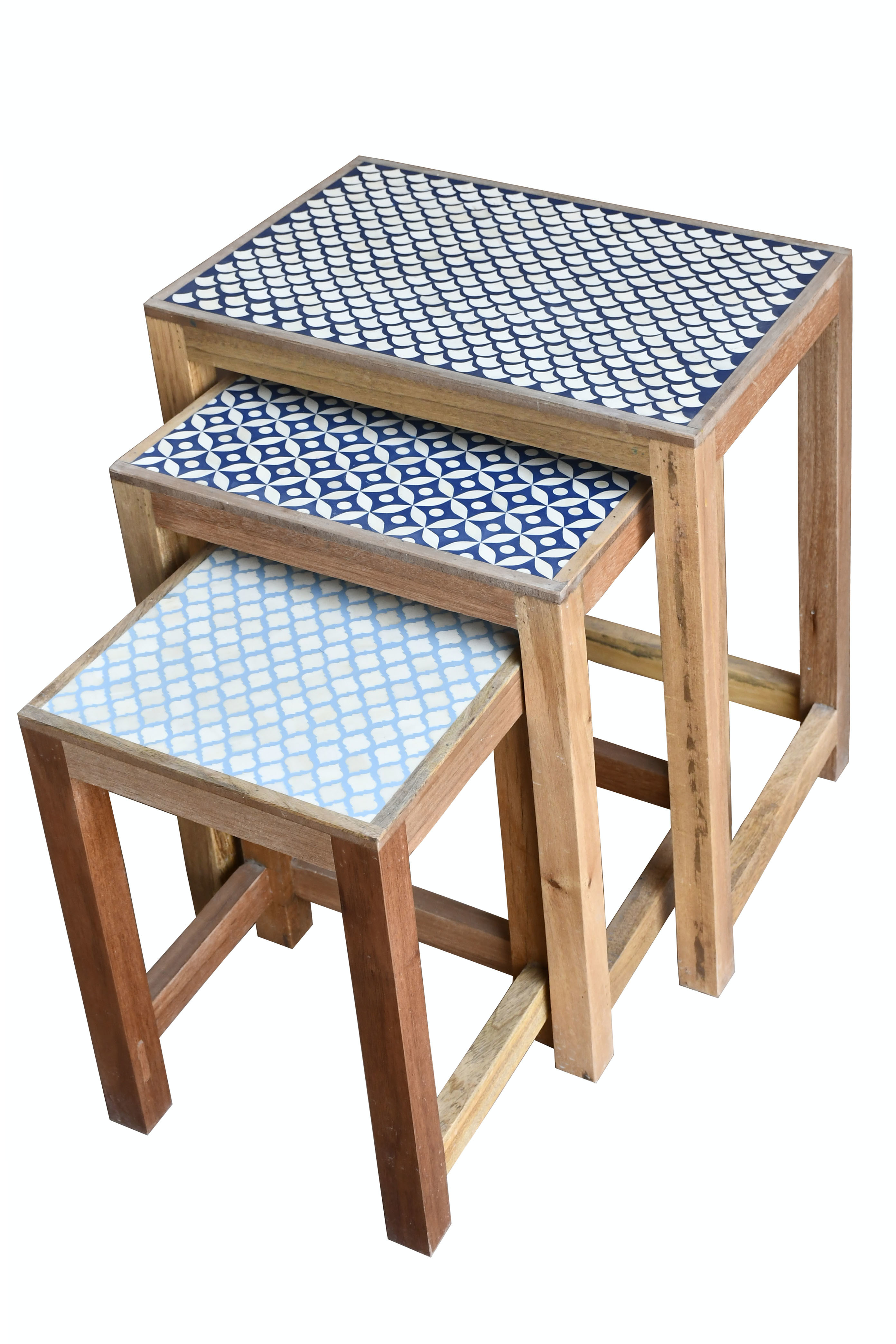 Furniture Bone Inlay Nesting Table