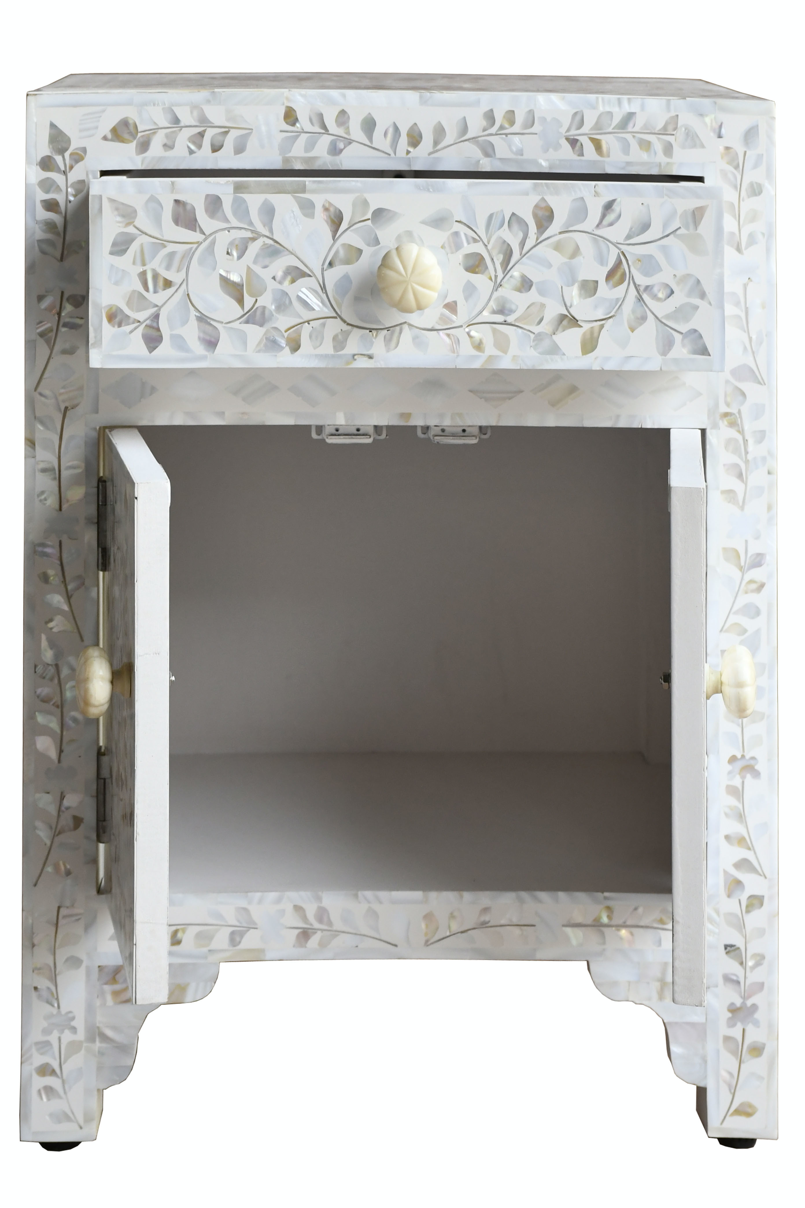 Bedside Mop - Bone Material, Elegant Furniture Design For Enhanced Nightstand Utility