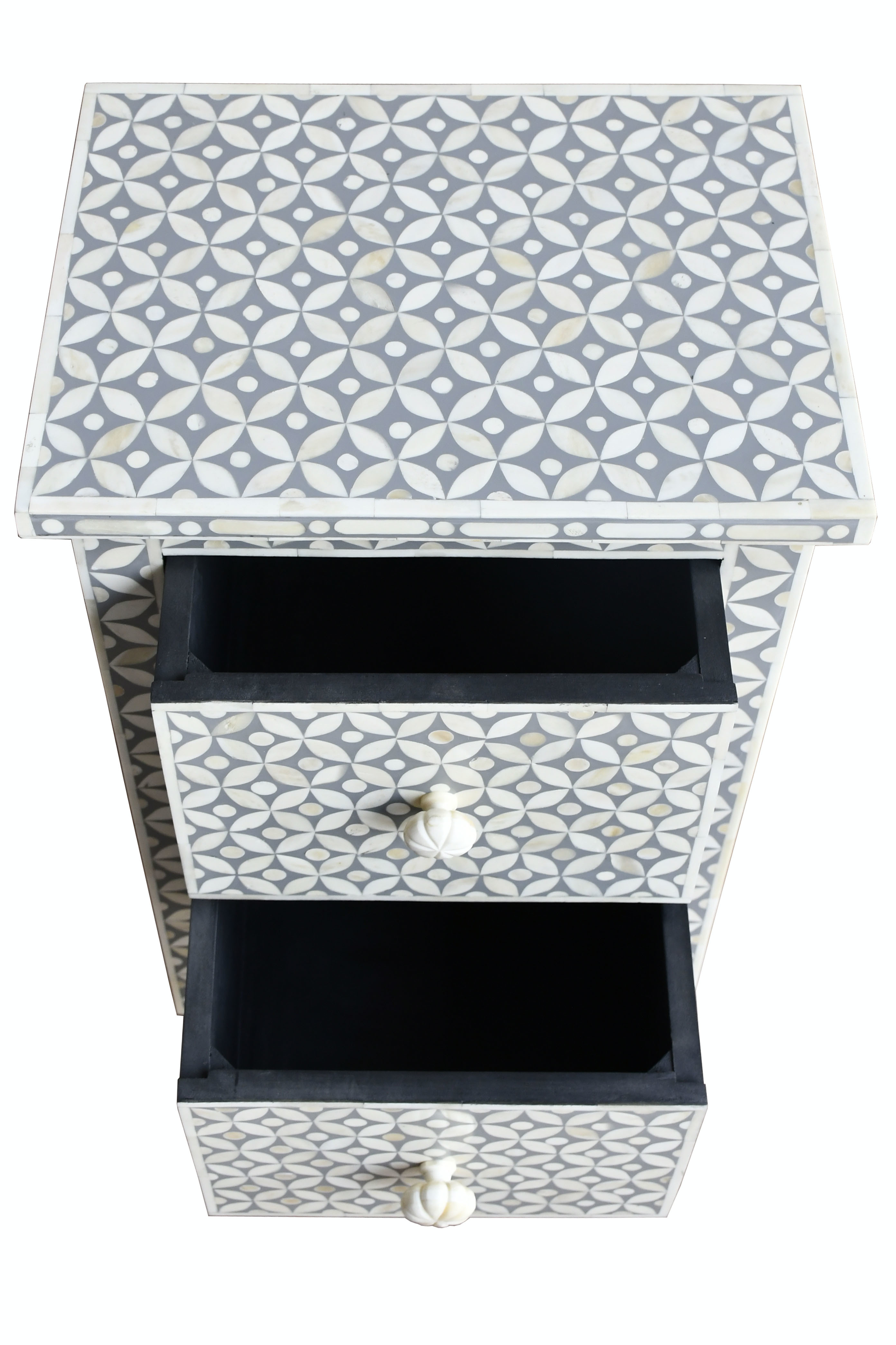 Furniture Bedside Bone With 2 Drawers