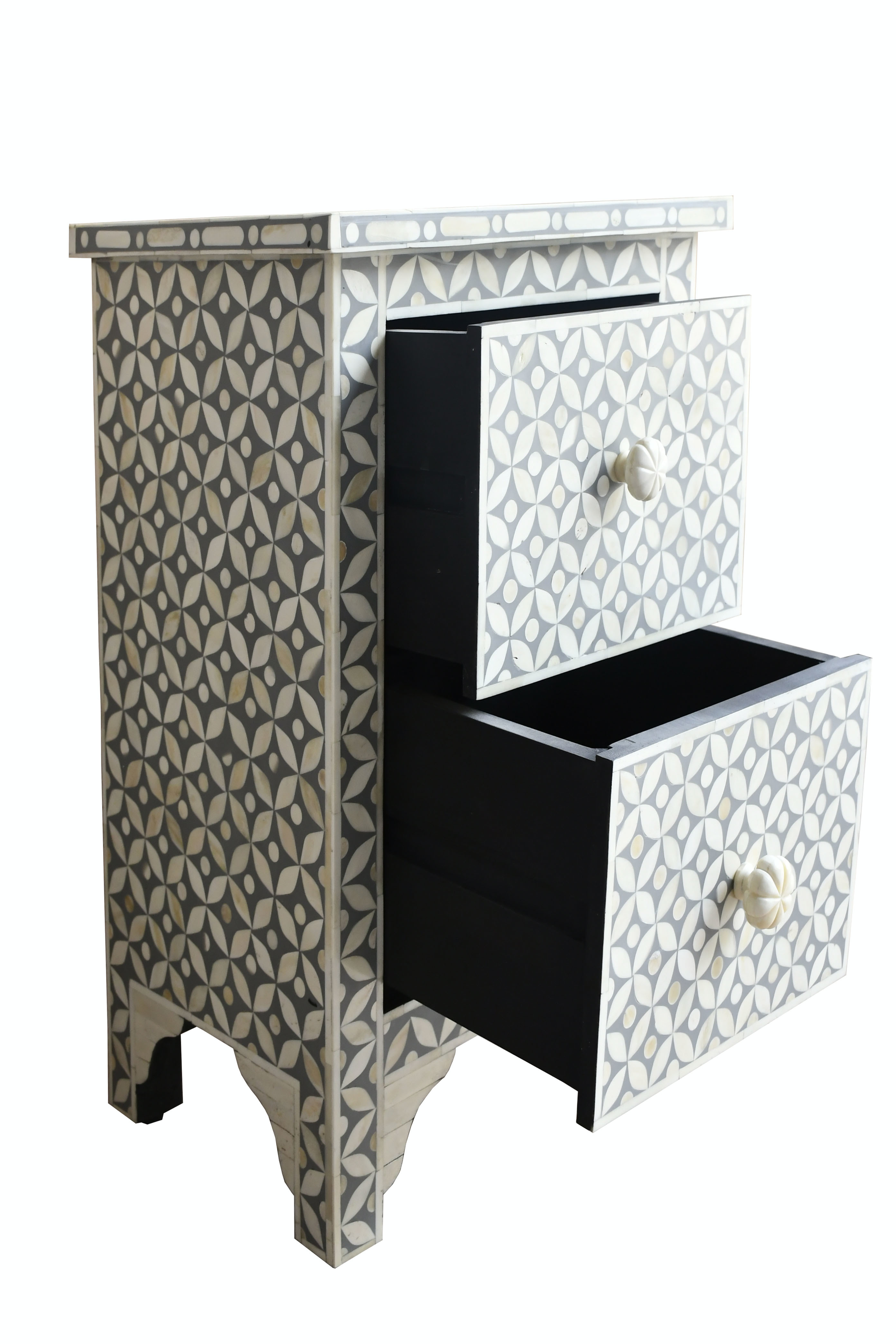 Furniture Bedside Bone With 2 Drawers