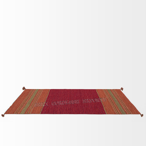 Indian Handmade 100% Cotton Rugs Back Material: Woven Back