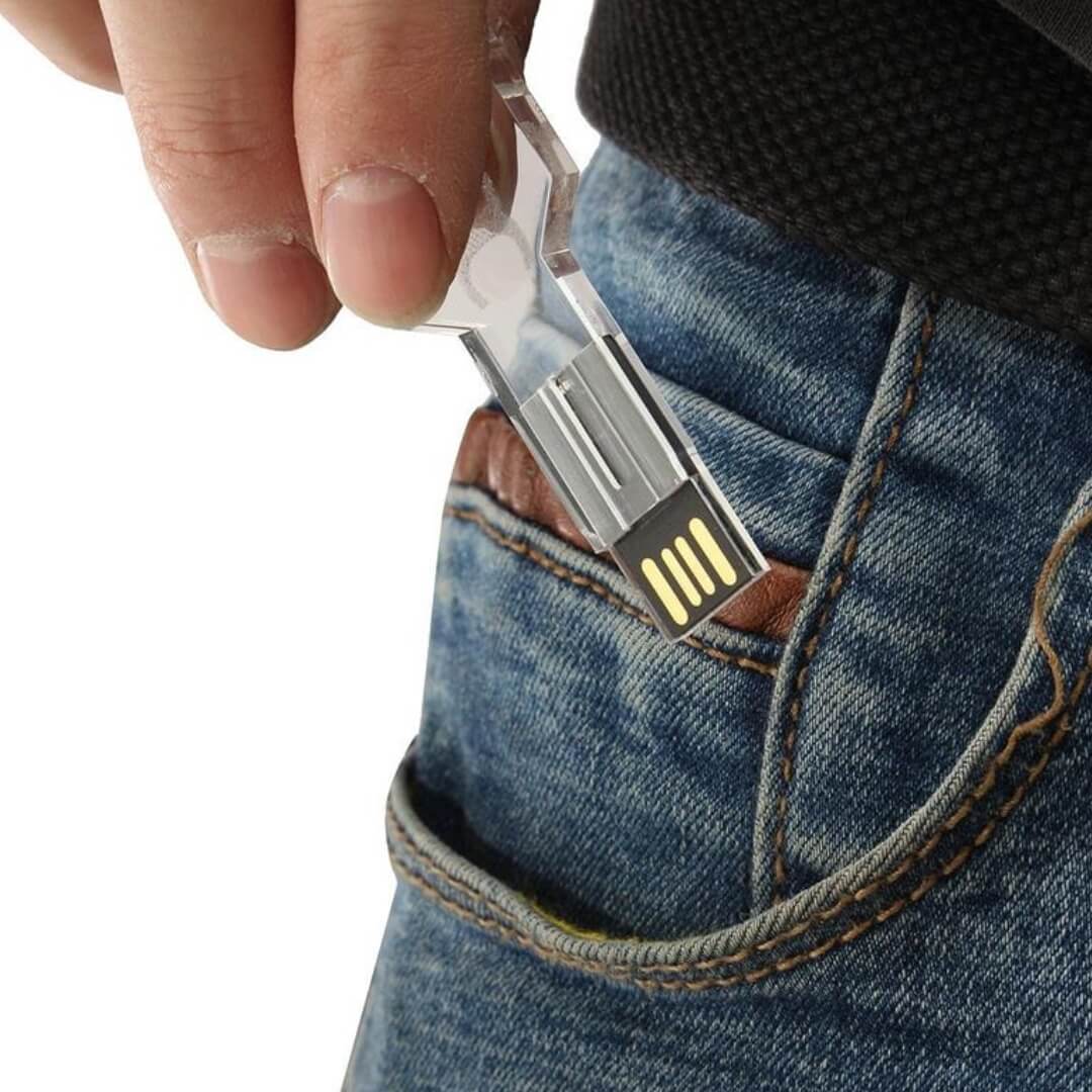 Key Shape Crystal Usb Pendrive