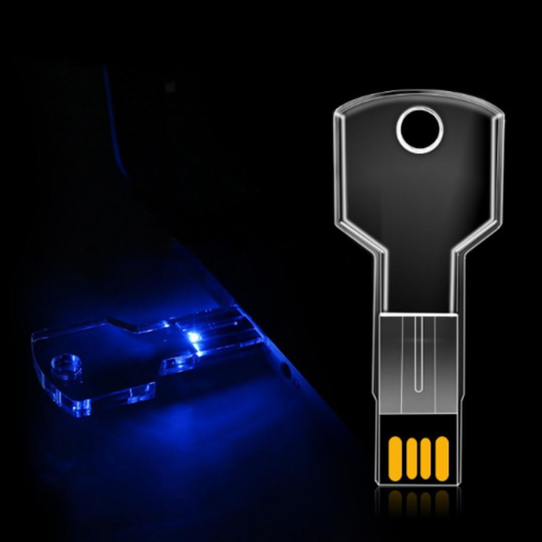 Key Shape Crystal Usb Pendrive