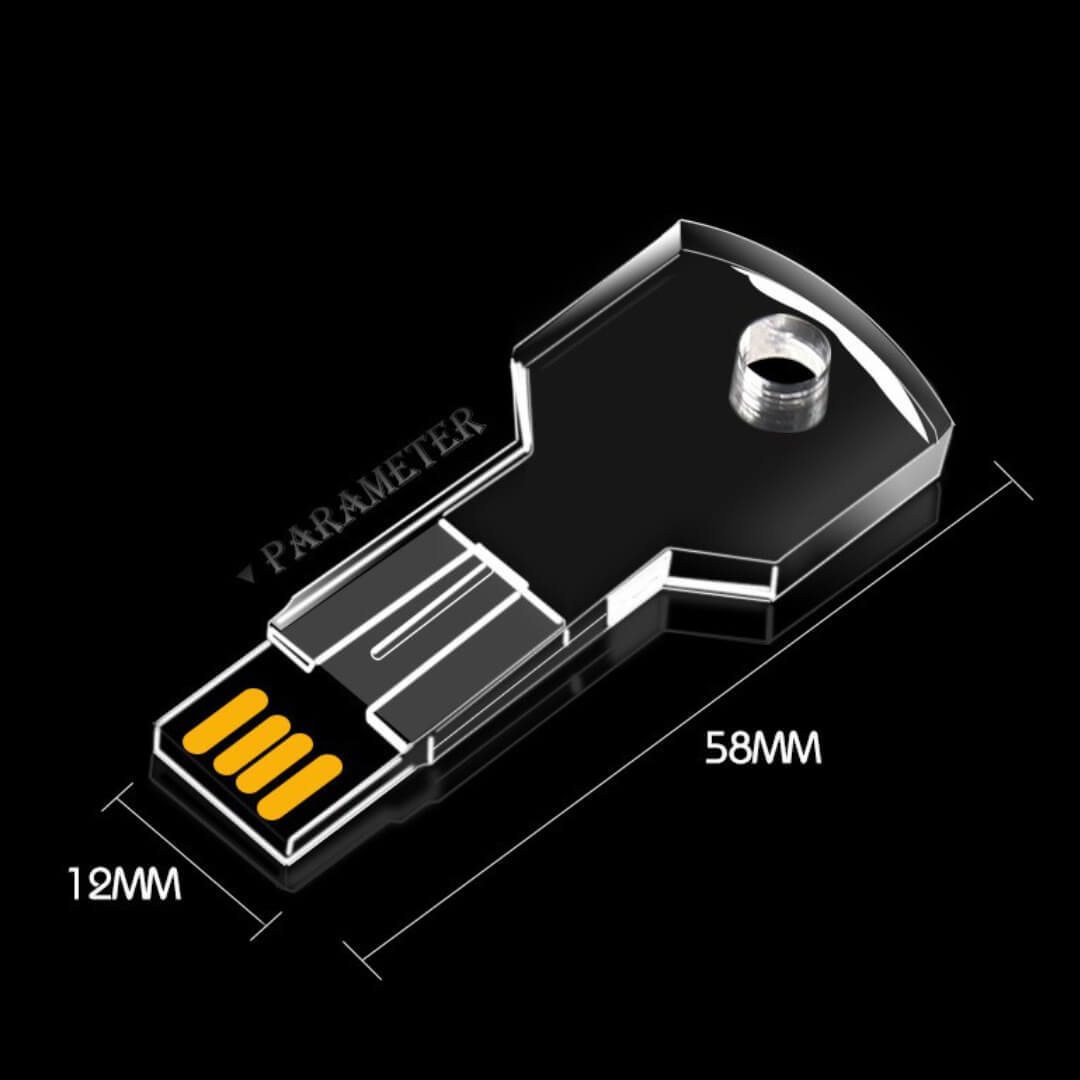 Key Shape Crystal Usb Pendrive