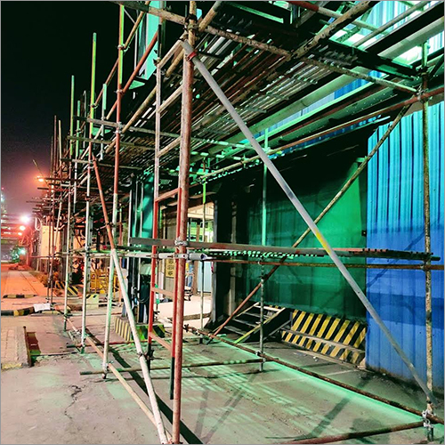 Scaffolding Construction Building Parts - Steel Material, Hot Dip Galvanized Surface Treatment | Includes Ladders, Couplers, Base Plates, And Safety Equipment