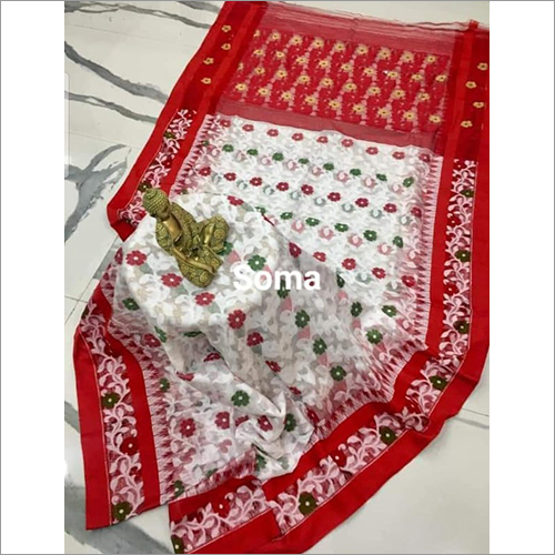 Multicolor Rangoboti Dhakai Jamdani Saree