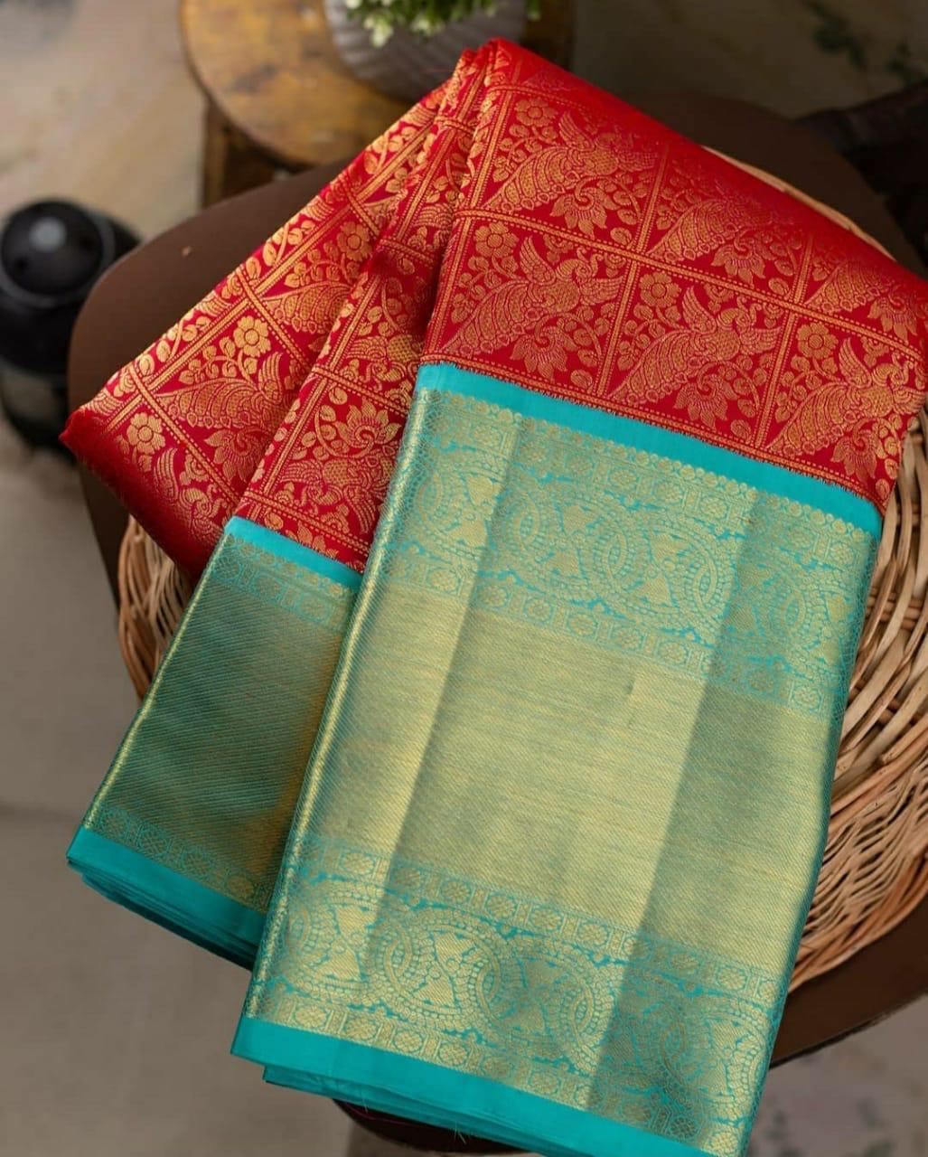Misri Sarees - Soft Banarasi Silk, 5.50 Mtr Length With 0.80 Mtr Blouse | Multi Color For All Seasons, Bollywood Style